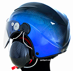 Icaro Solar-X 2.0 Black / Blue (kort transparent visir)